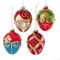 4.75" Glass Egg Ornaments Set of 4 - Elegant Christmas Tree Decorations